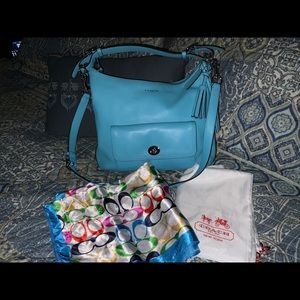 Coach leather Legacy Courtenay Purse & Scarf